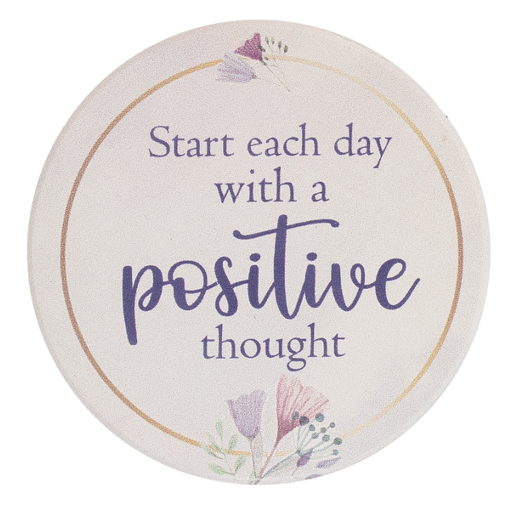 Ganz Start Each Day With a Positive Thought Car Coaster