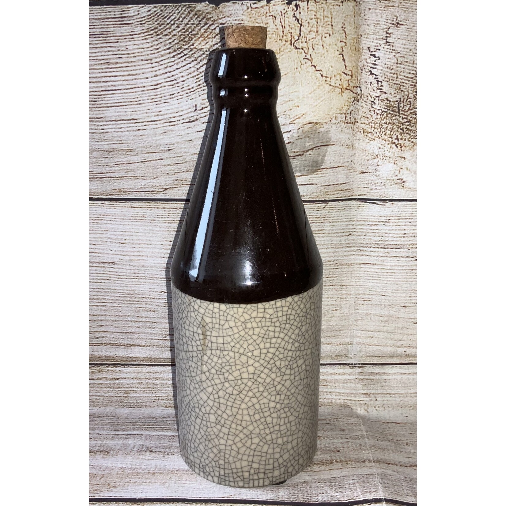 Hearthside Stoneware Brown Bottle w/Cork