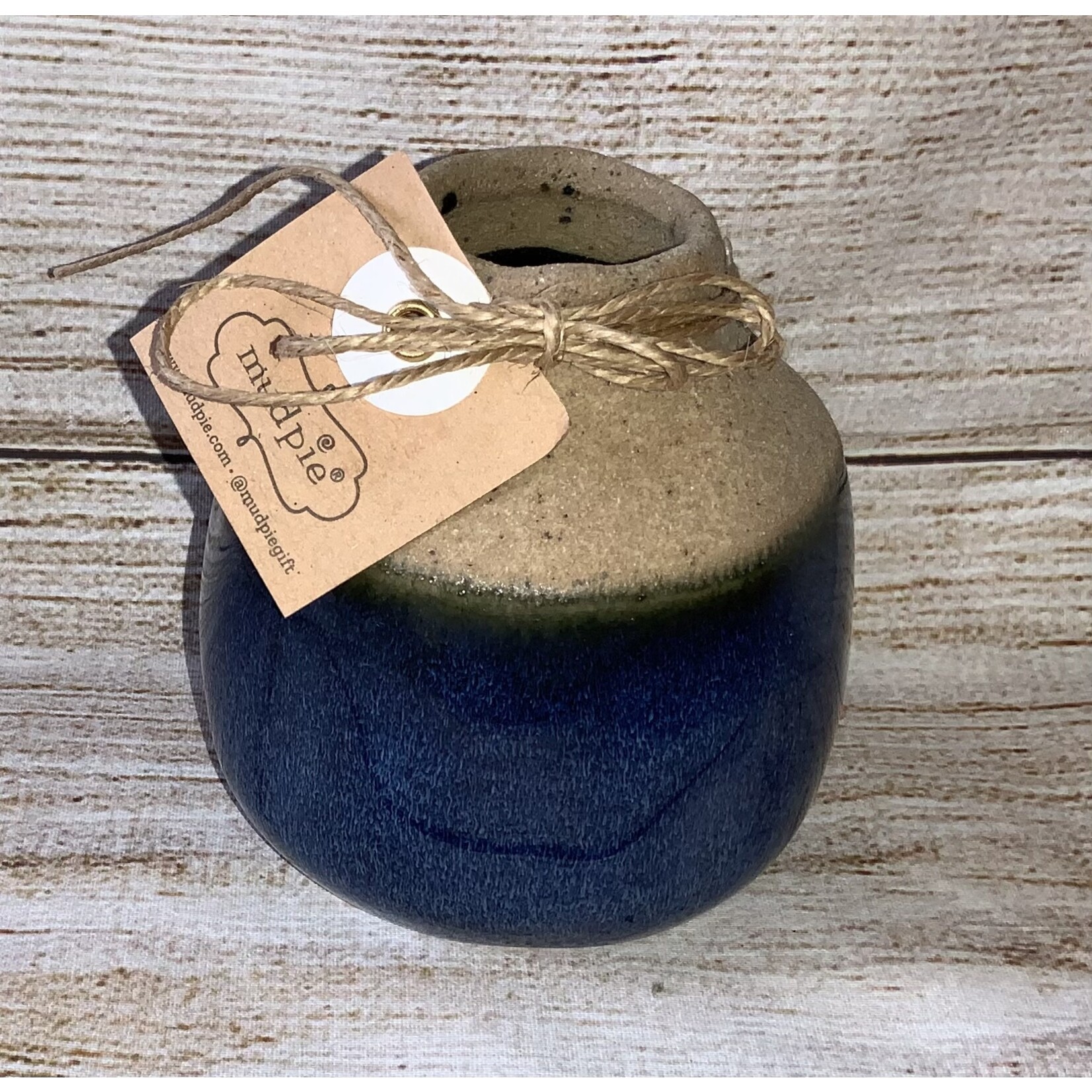 Mudpie Mudpie Blue Clay Bud Vase