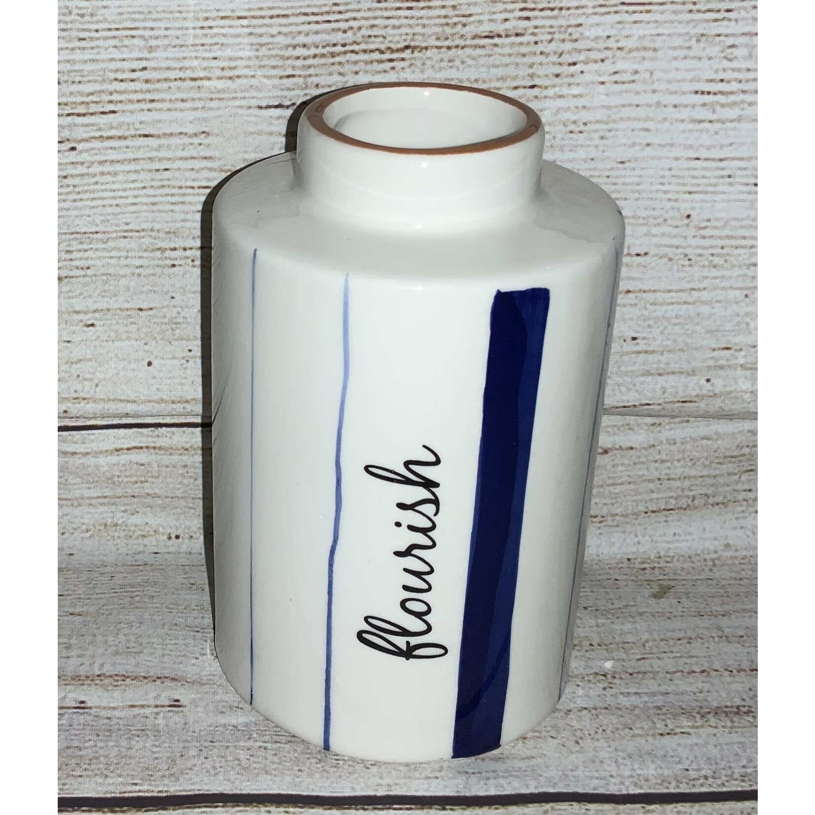 Youngs Ceramic Blue & White Vase