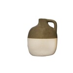 Creative Co-op Matte & Cream Stoneware Jug