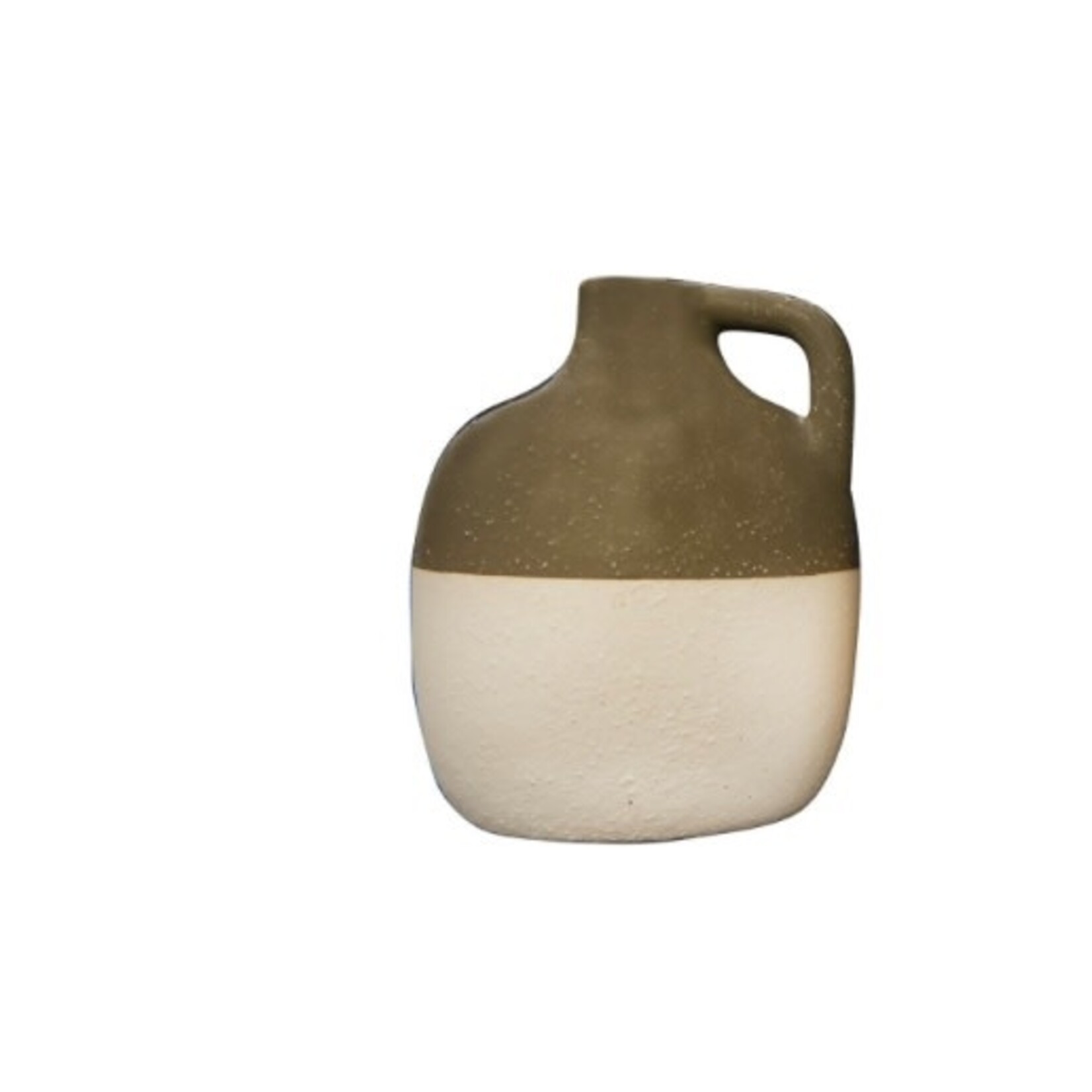 Creative Co-op Matte & Cream Stoneware Jug