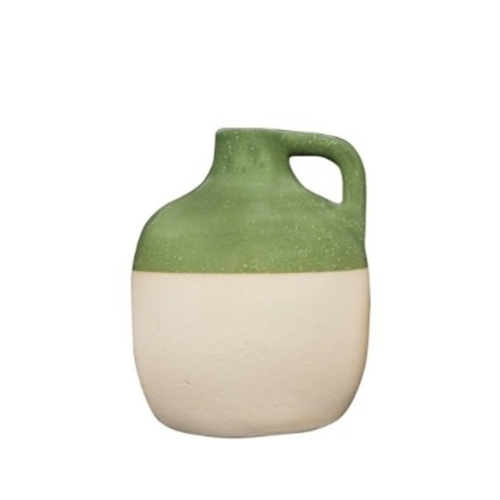 Creative Co-op Matte & Cream Stoneware Jug
