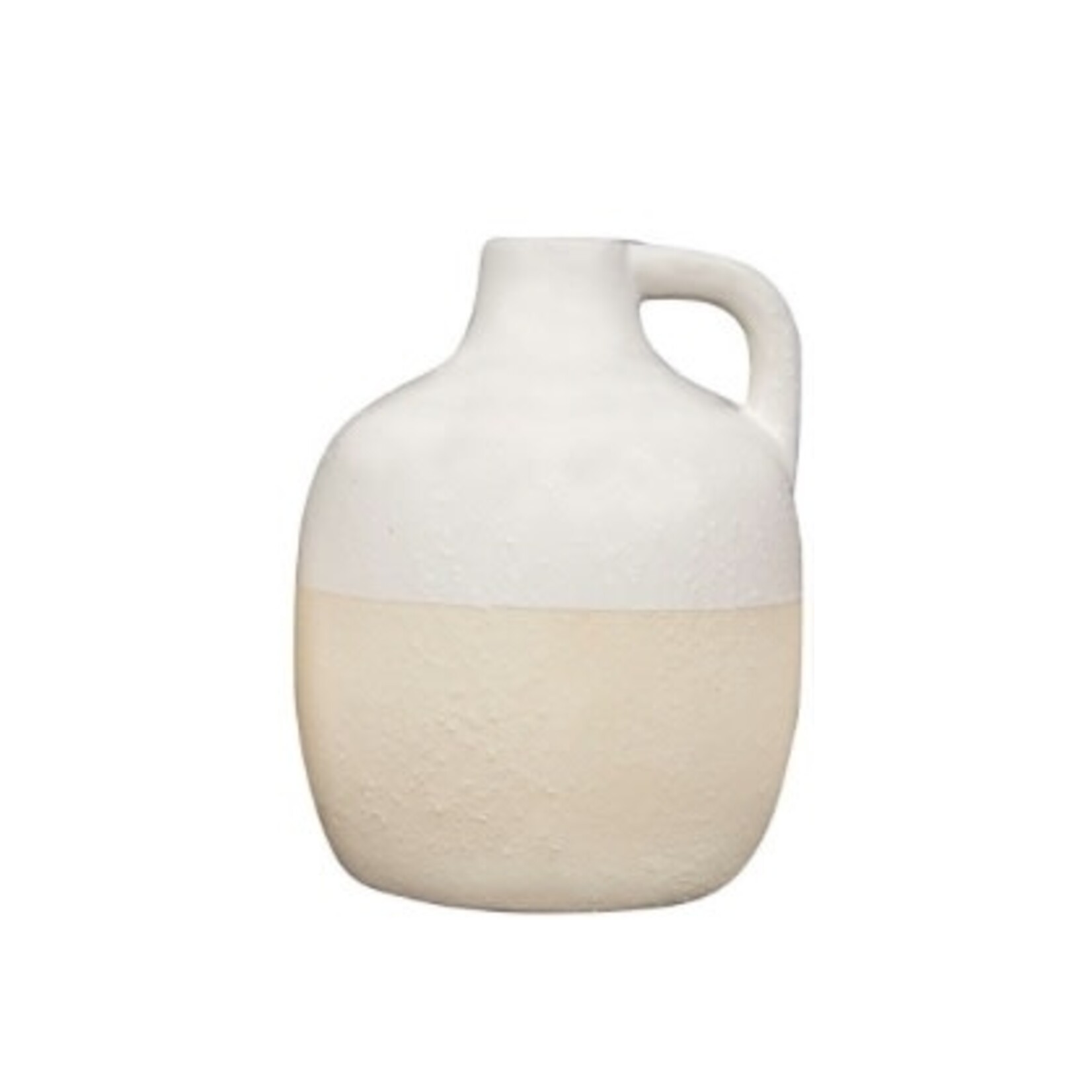 Creative Co-op Matte & Cream Stoneware Jug