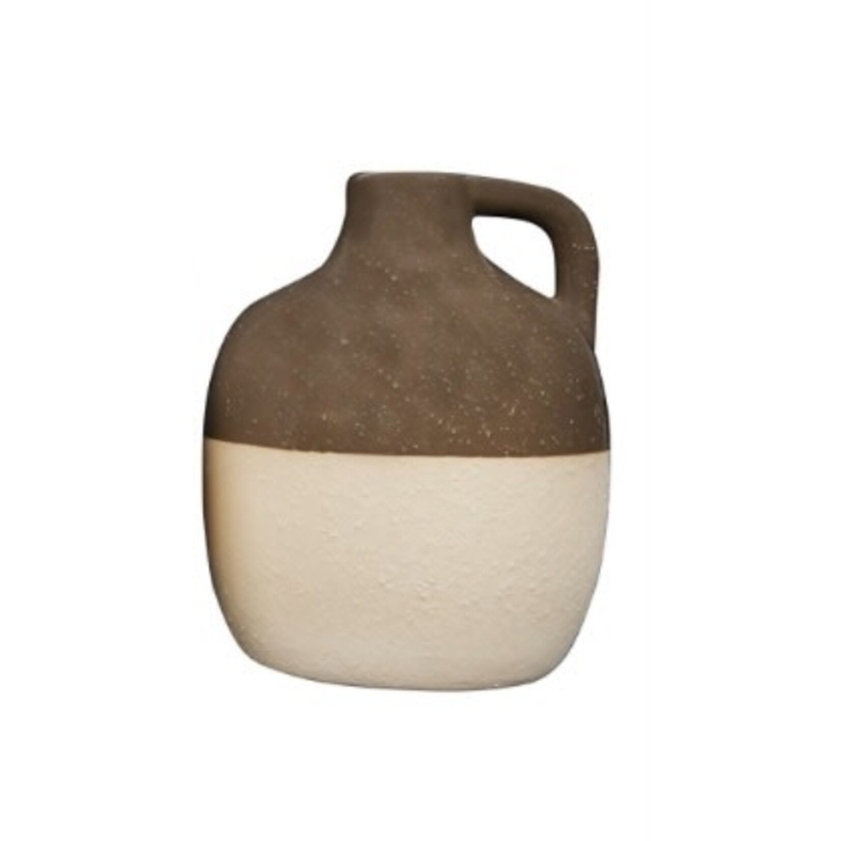 Creative Co-op Matte & Cream Stoneware Jug