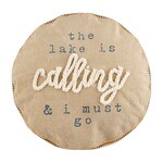Mudpie Lake is Calling Round Pillow