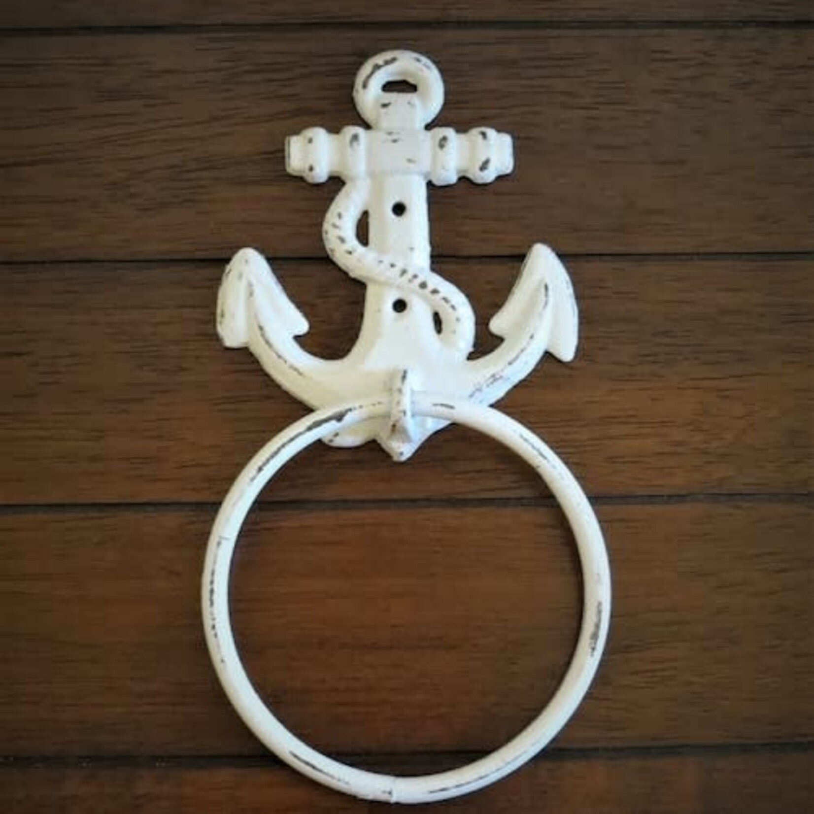 Design Imports Iron Anchor Towel Ring