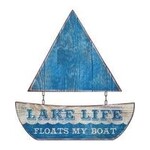 Creative Co-op Lake Life Floats My Boat Sign