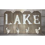 Creative Co-op Wood & Metal Lake Coat Rack