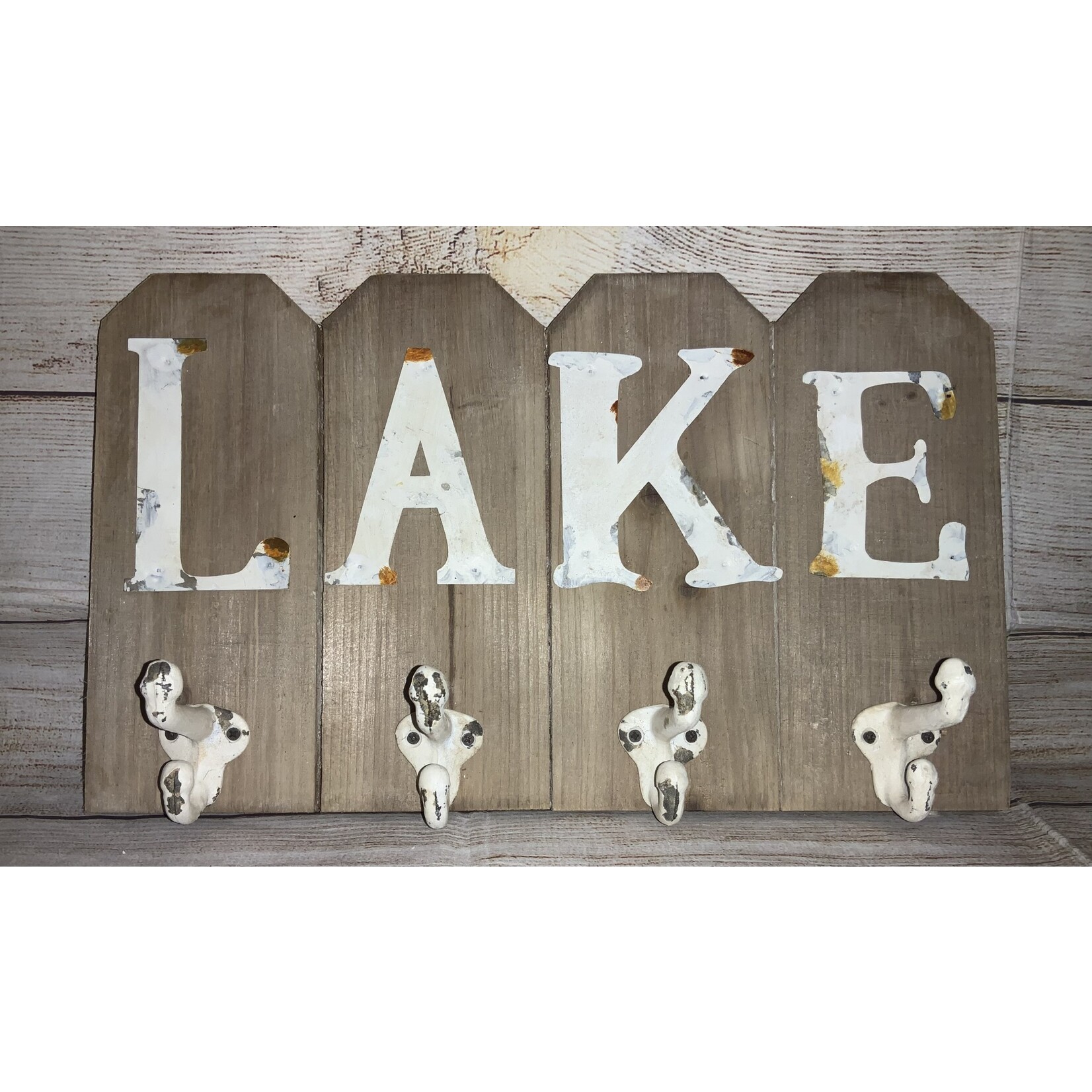 Creative Co-op Wood & Metal Lake Coat Rack