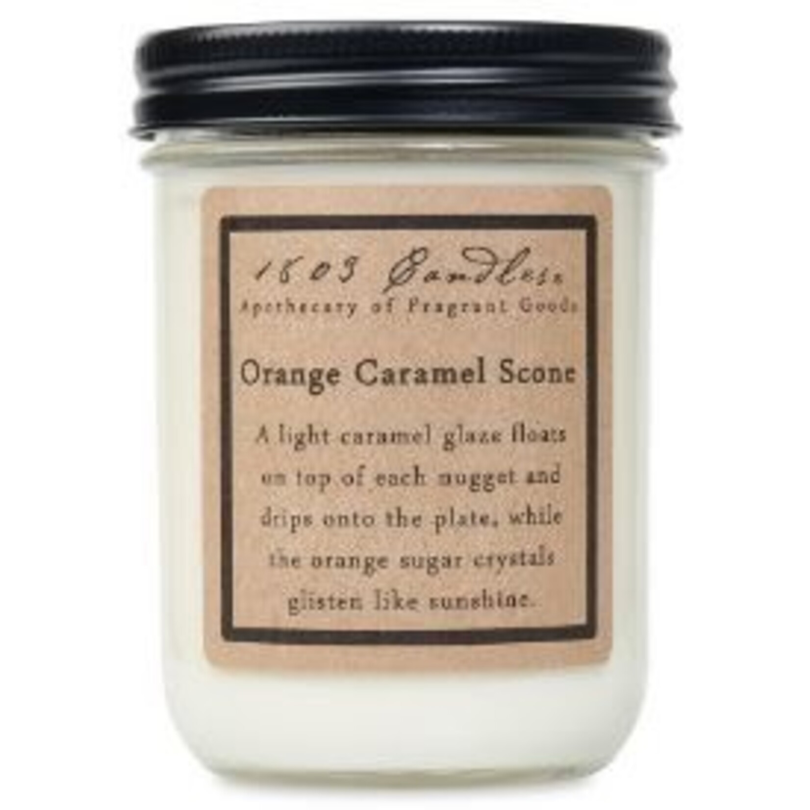 1803 1803 Orange Caramel Scone Soy Jar Candle