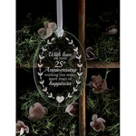 Carson 25th Anniversary Glass Oval Ornament