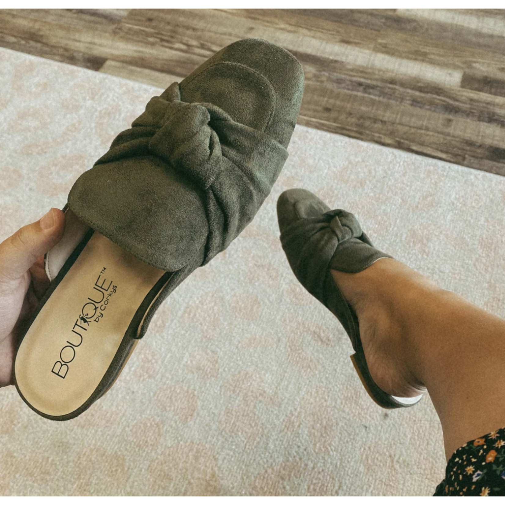 Corkys Corky's Cider Knotted Mule Olive