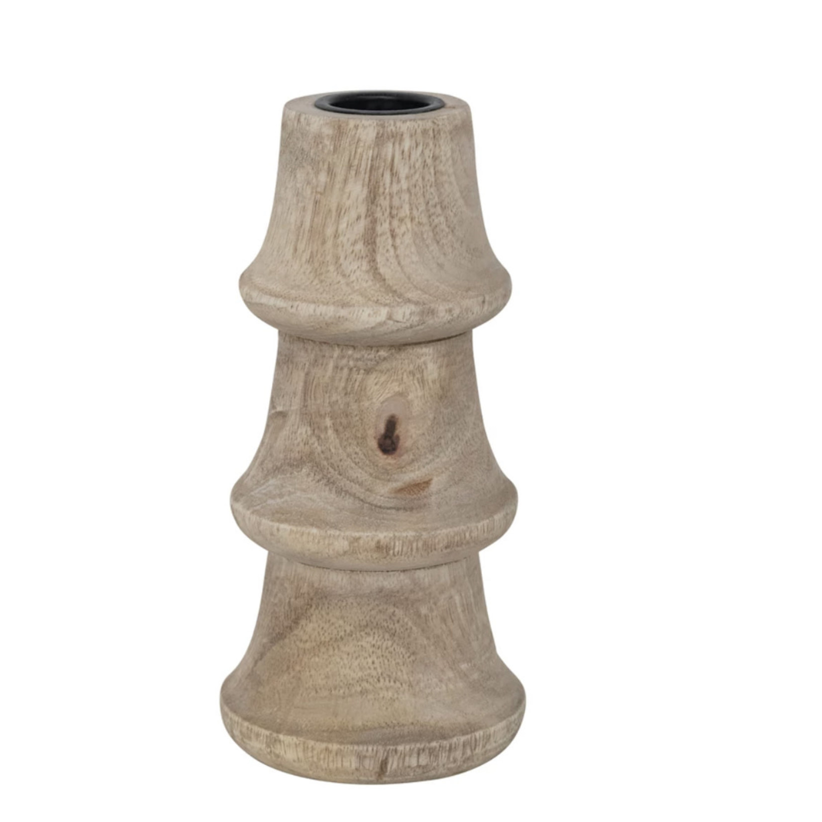 Creative Co-op Mango Wood Taper Holder, 6”