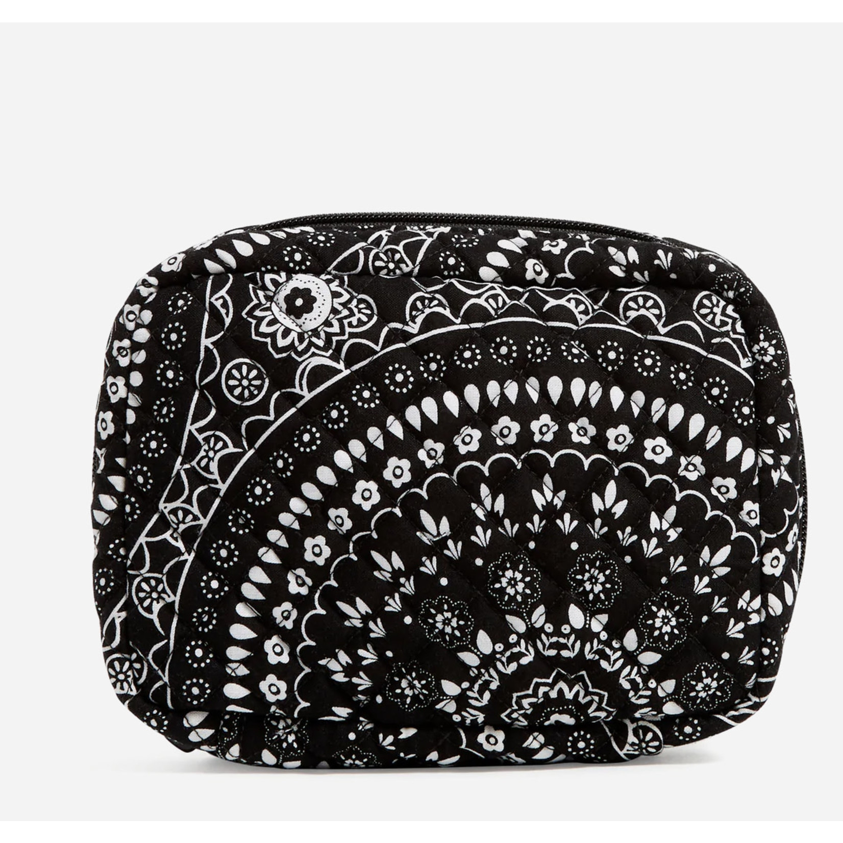 Vera Bradley Vera Bradley Black Bandana Medallion Zip Around Jewelry Folio