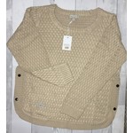 Simply Southern Simply Southern Beige Snap Sweater
