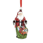 Demdaco Demdaco Blown Glass Santa Ornament