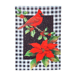 Evergreen Cardinal & Holly Garden Flag