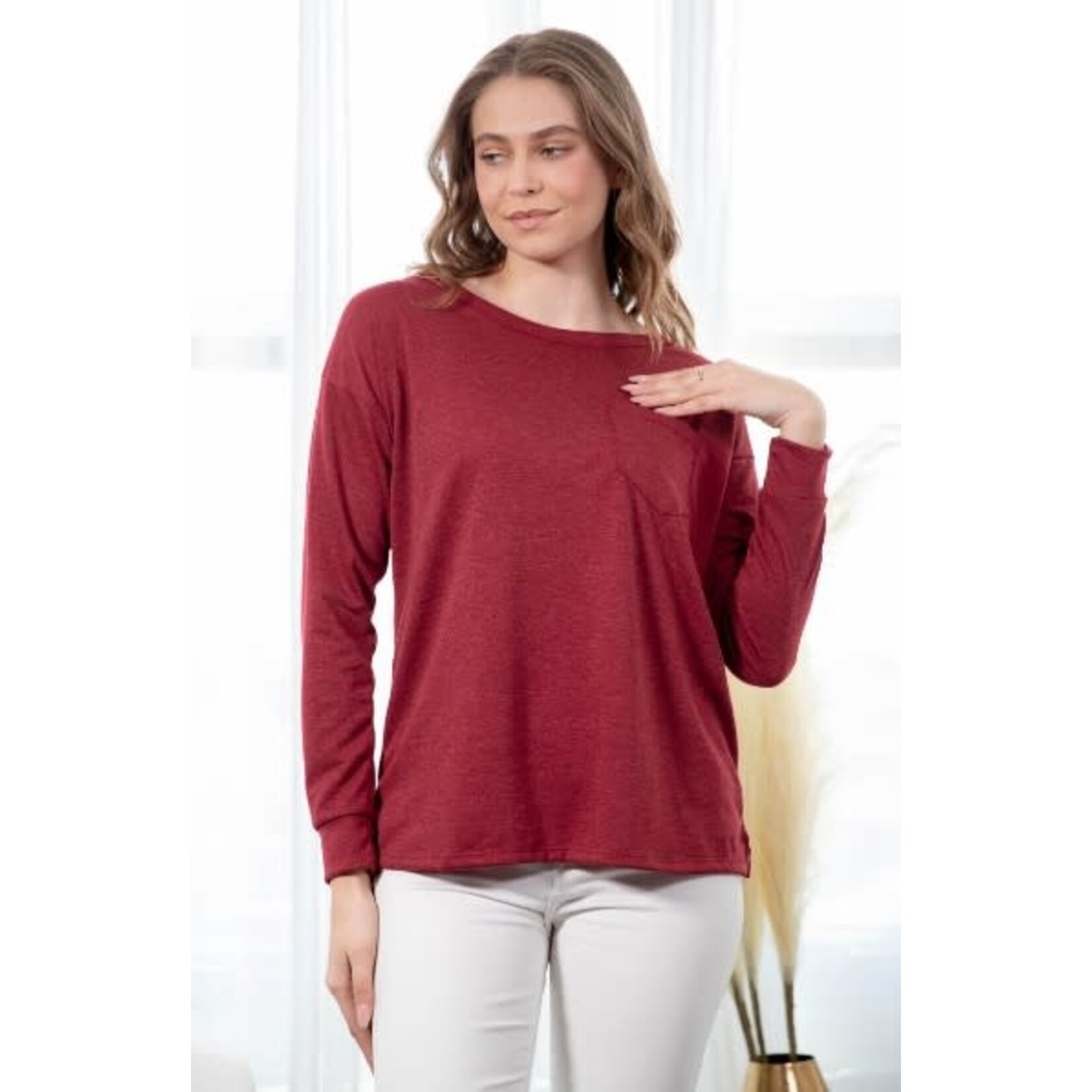 Sew in Love Sew in Love Long Sleeve Top with Pocket