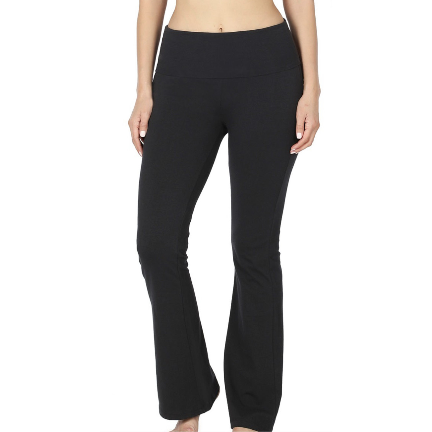 Zenana Zenana Fold Over Flare Yoga Pants