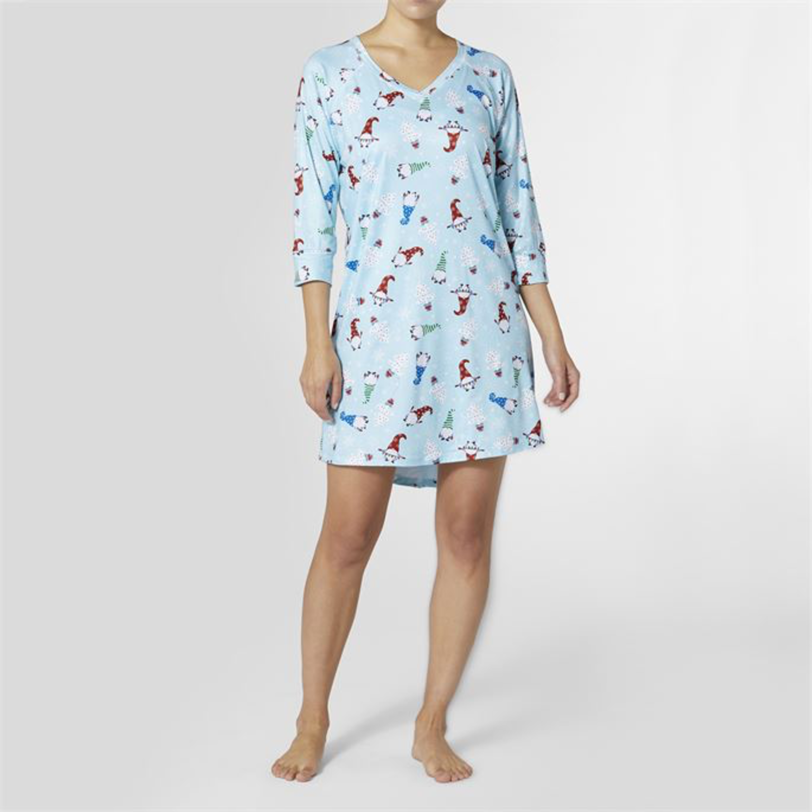 Coco + Carmen Festive Gnome Night Shirt Small
