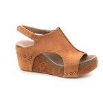 Corkys Corkys Carley Cognac/Leopard Suede Wedge