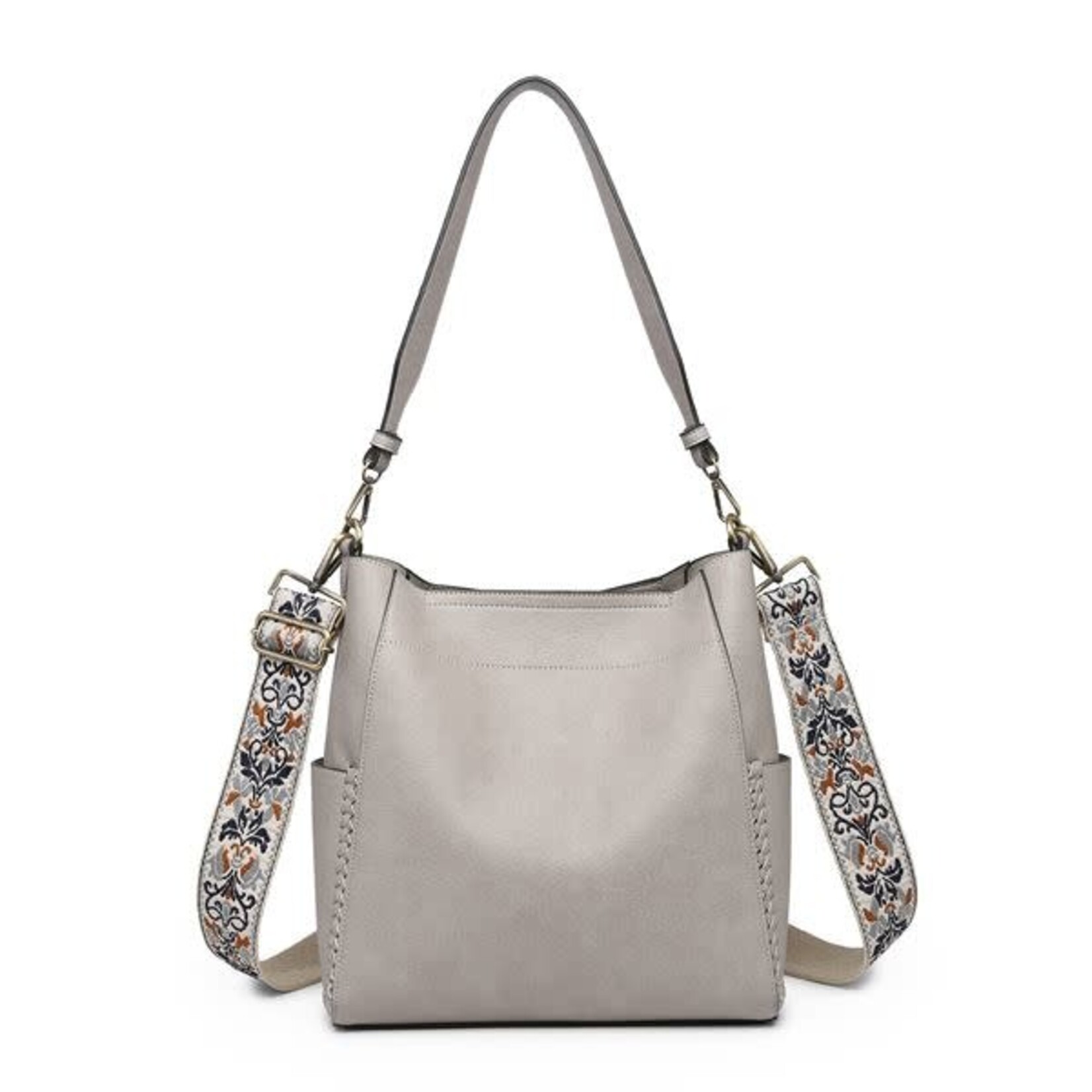 Jen & Co Jen & Co Penny Bucket Bag Grey M2070