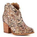 Very G Very G HiJack Snake Skin Booties Tan