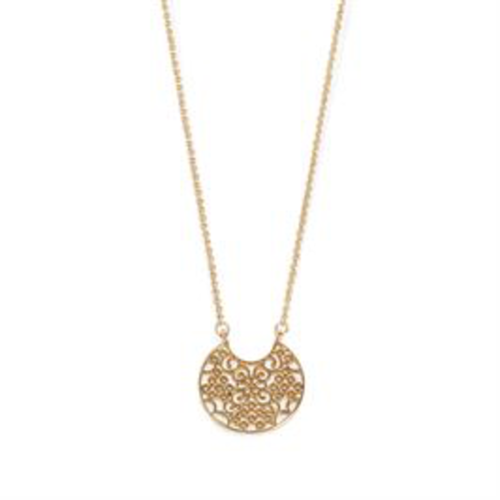 Whispers Whispers Gold Fern Dangle Necklace WN004277