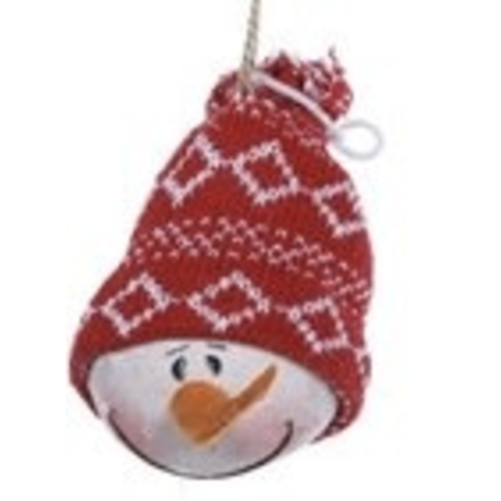 Special T Imports Fabric Snowman Head Ornament