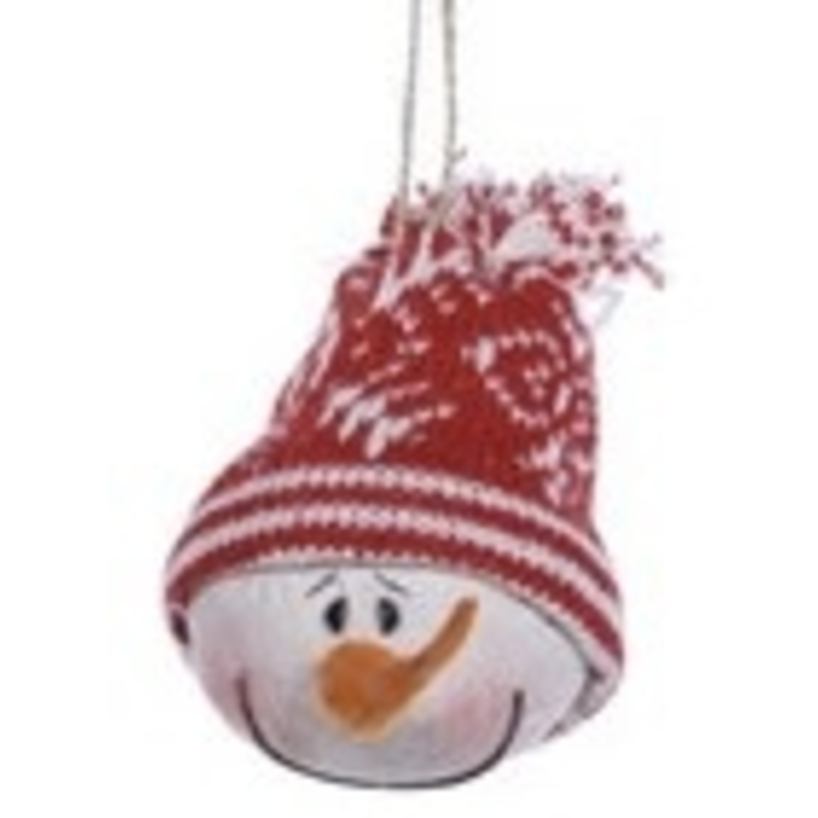 Special T Imports Fabric Snowman Head Ornament