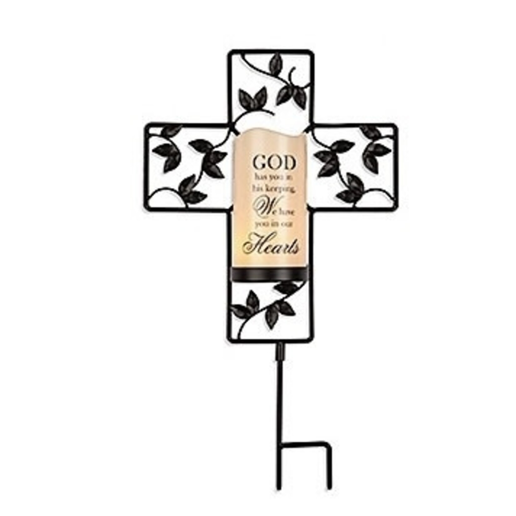 Gerson Memorial Cross Stake w/Candle