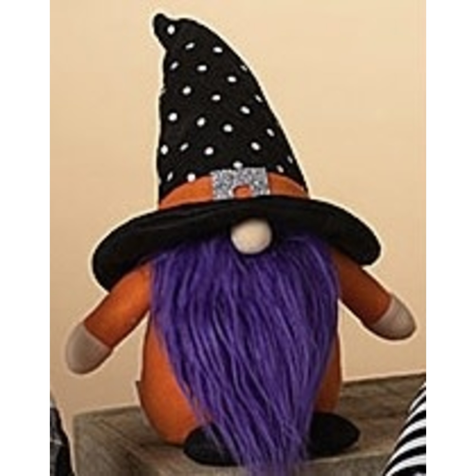 Gerson Plush Halloween Gnome Figurine