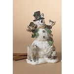 Gerson Woodland Snowman Figurine
