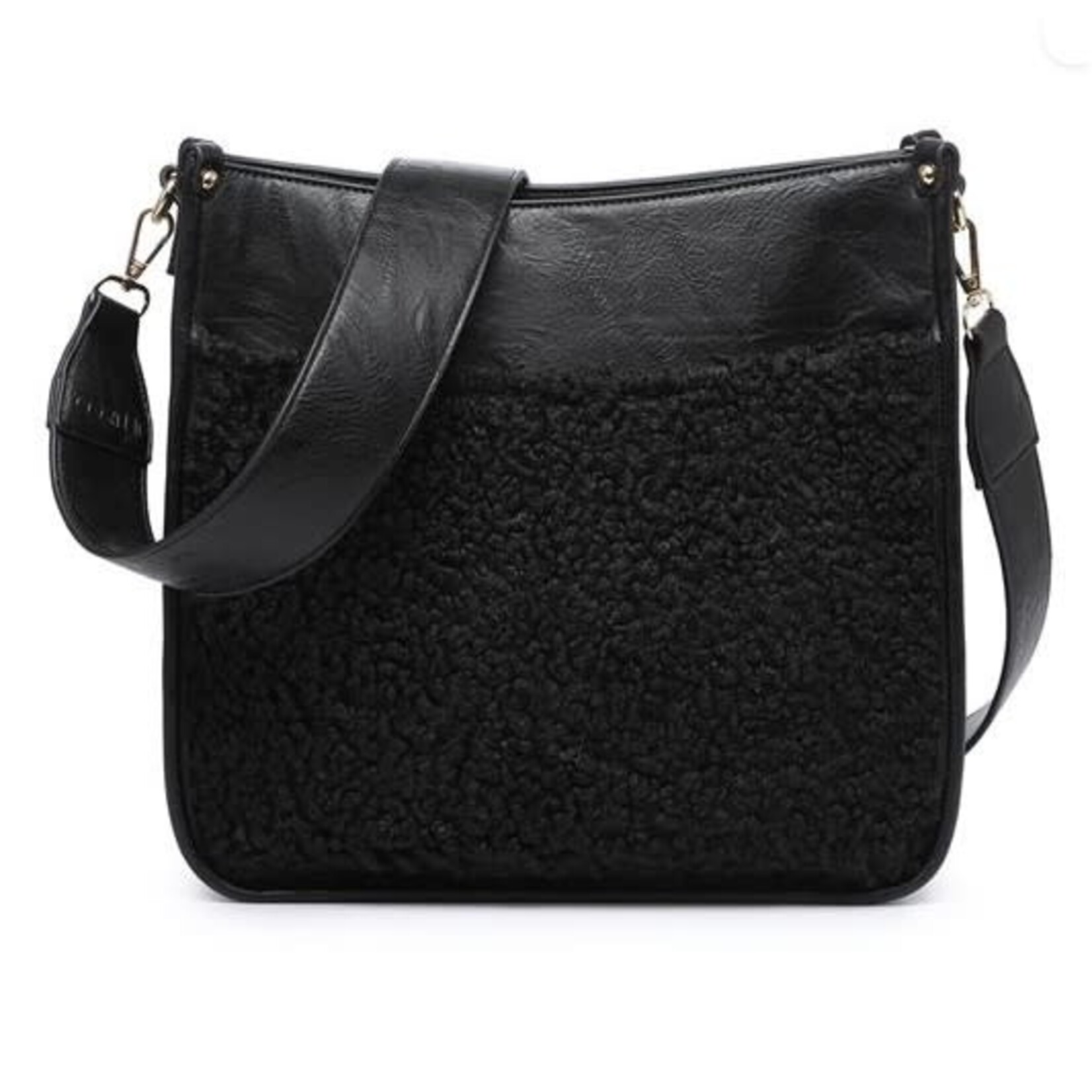 Jen & Co Jen & Co Chloe Teddy Crossbody Black M1977