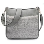 Jen & Co Jen & Co Chloe Teddy Crossbody Grey M1977