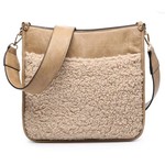 Jen & Co Jen & Co Chloe Teddy Crossbody Taupe M1977