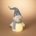 Gerson Lighted Fabric Snowman Figurine 24”