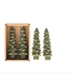 Creative Co-op Unscented Tree Shaped Taper Candles