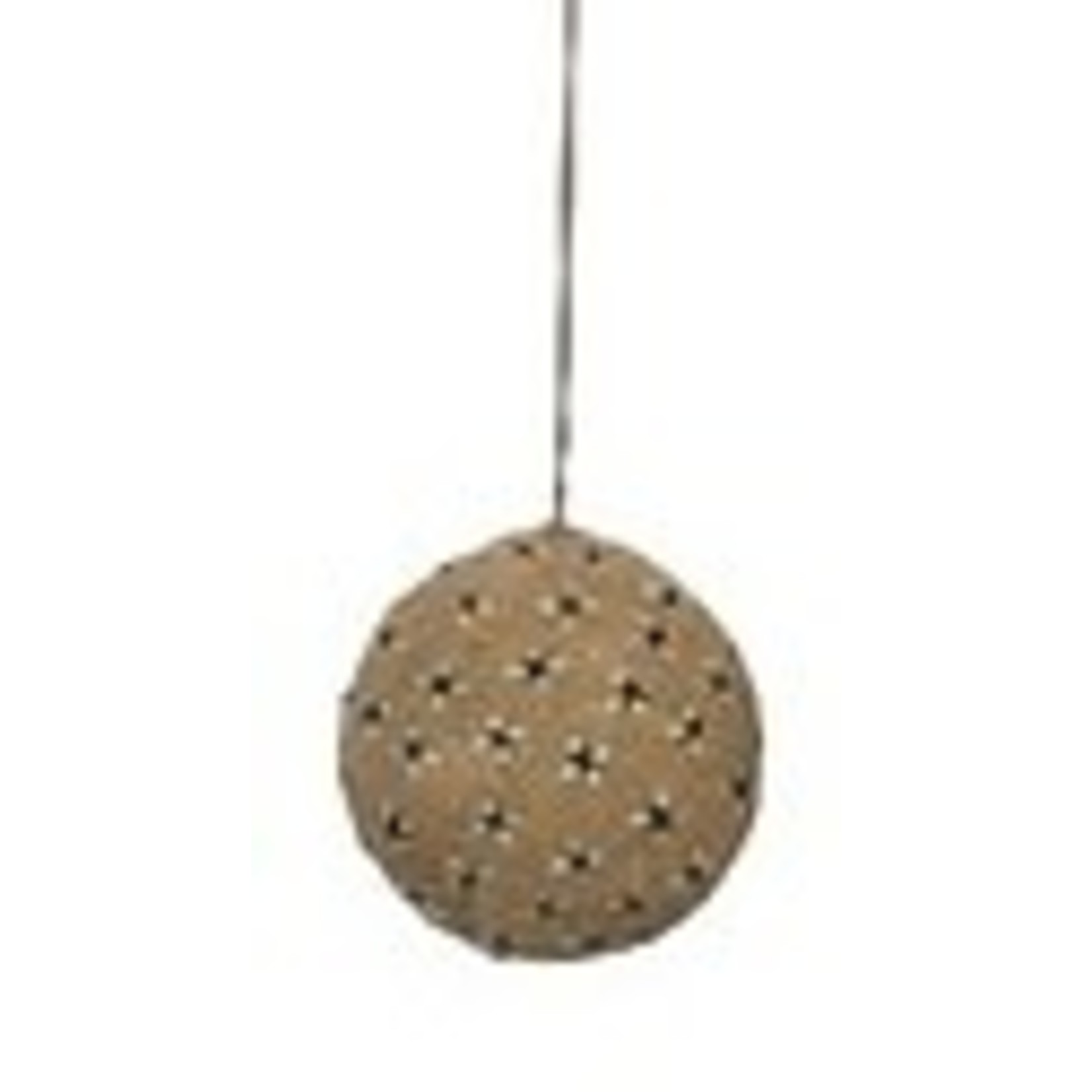 Creative Co-op Round Wool Felt Ball Ornament w/Embroidery
