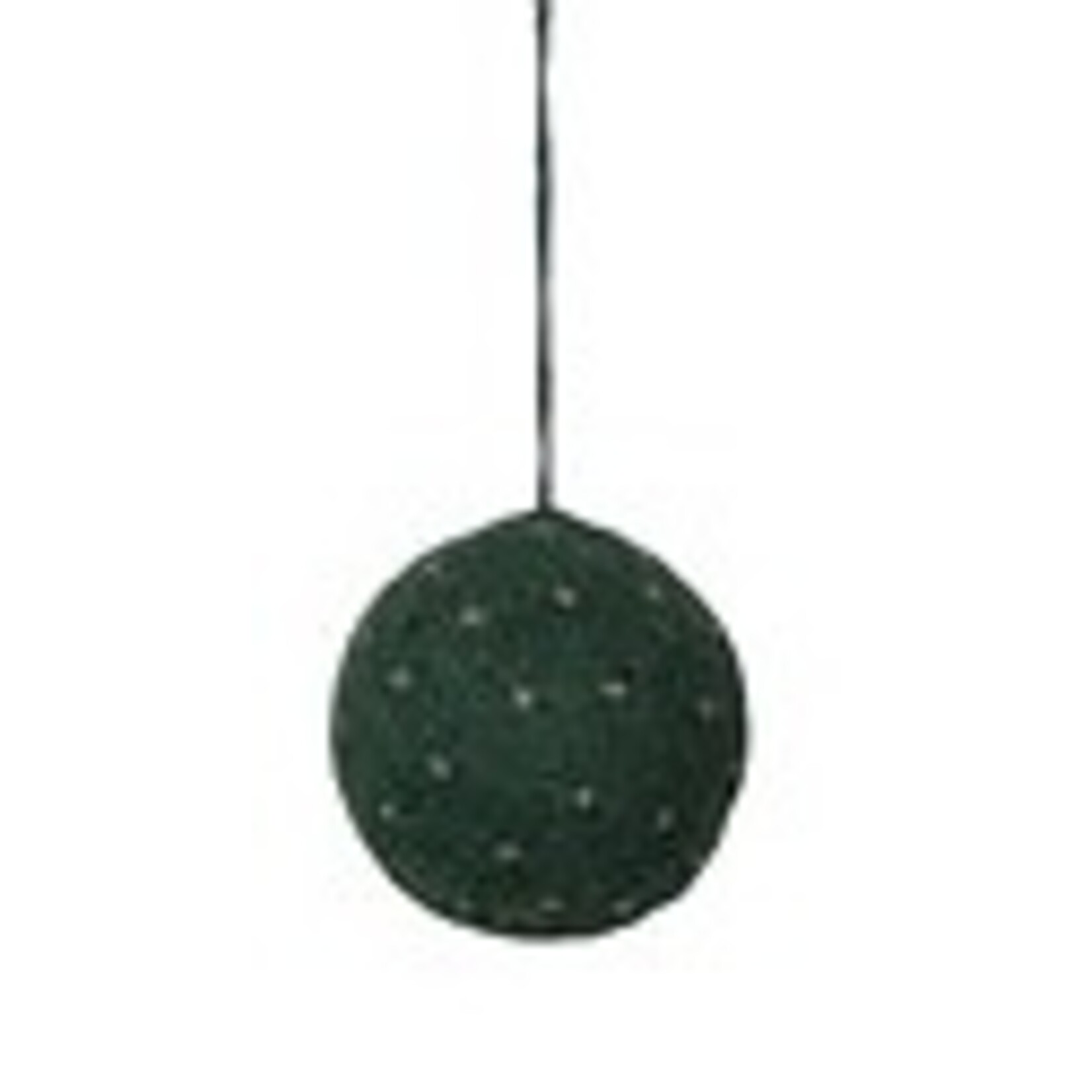 Creative Co-op Round Wool Felt Ball Ornament w/Embroidery