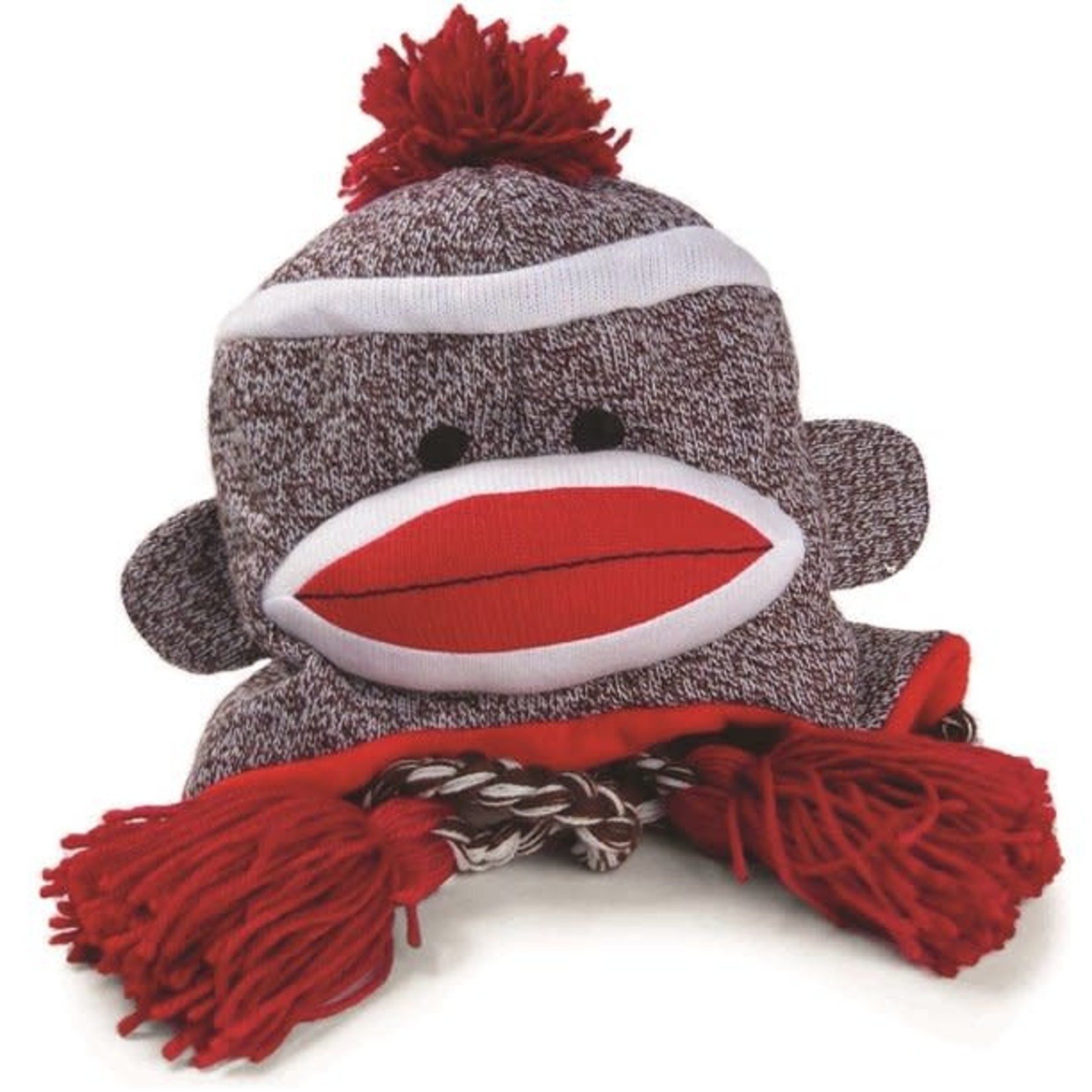 Sock Monkey in Jumper Pants With Scarf. Stuffed Animal 