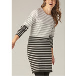 Charlie Paige Luren Striped Crew Pullover Sweater