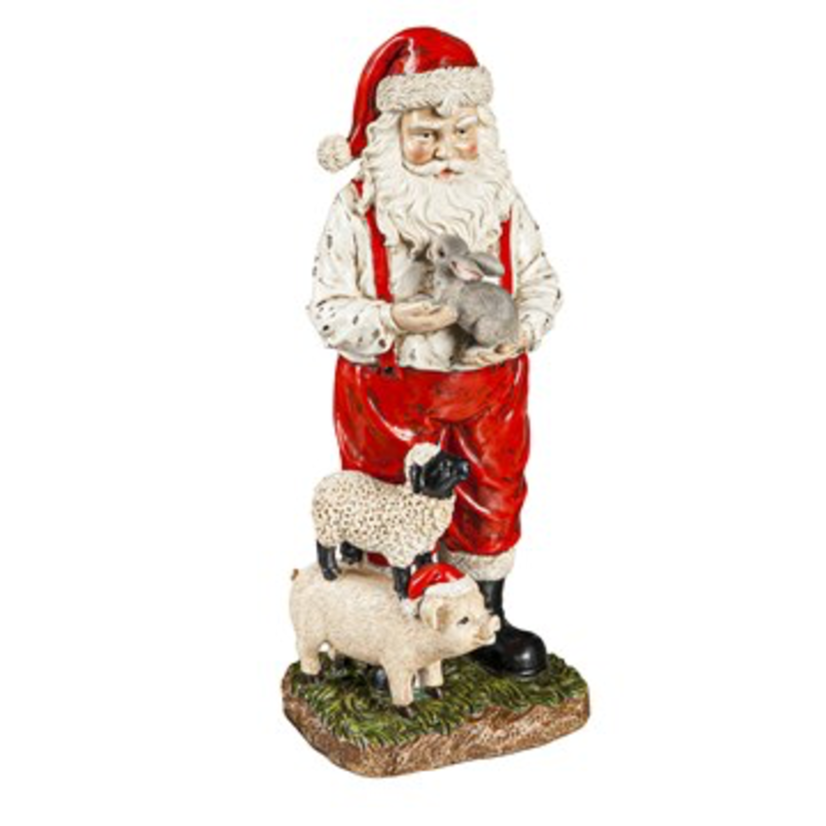Evergreen Farmhouse Santa Figurine