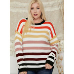 Adora Adora Mulit Stripe Color Block Sweater
