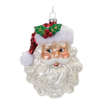 Melrose Glass Santa Face Ornament