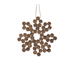 Melrose Wood Bead Snowflake Ornament