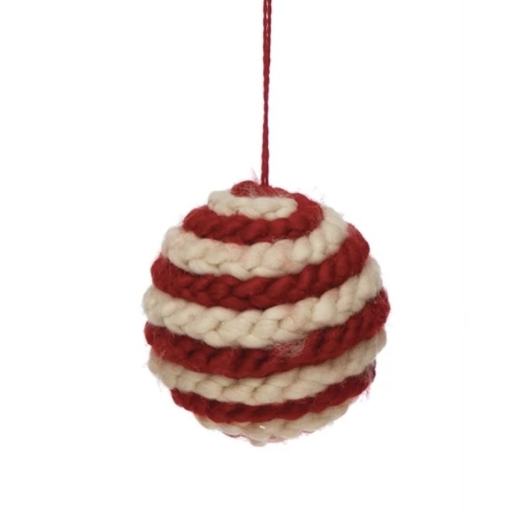 Creative Co-op Crocheted Fabric Ball Ornament