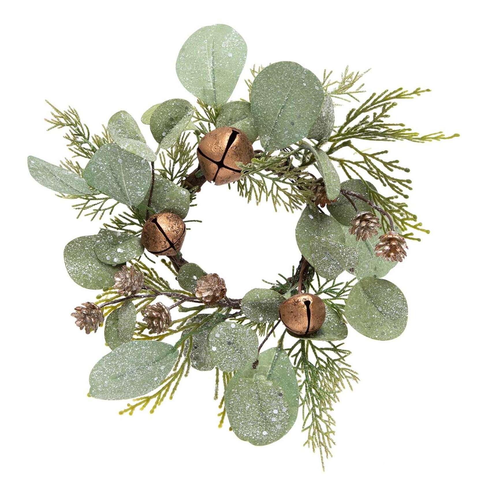 Meravic Cedar & Eucalyptus Candle Ring w/Bronze Bells