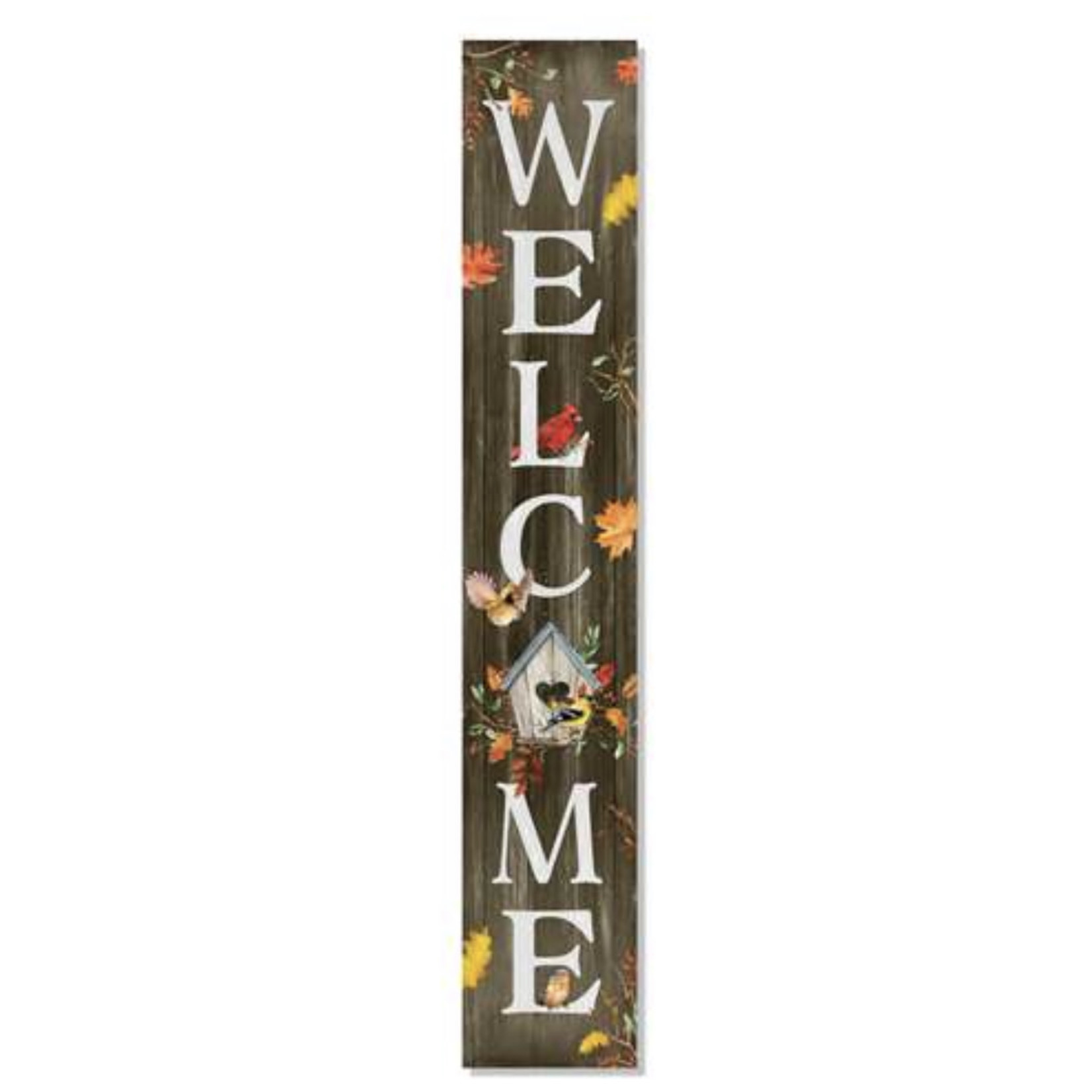 My Word! Fall Birdhouse Porch Board Sign